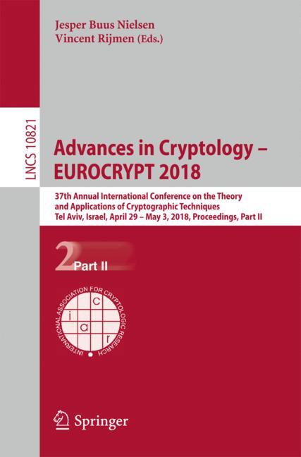Cover of 'Advances in Cryptology – EUROCRYPT 2018'