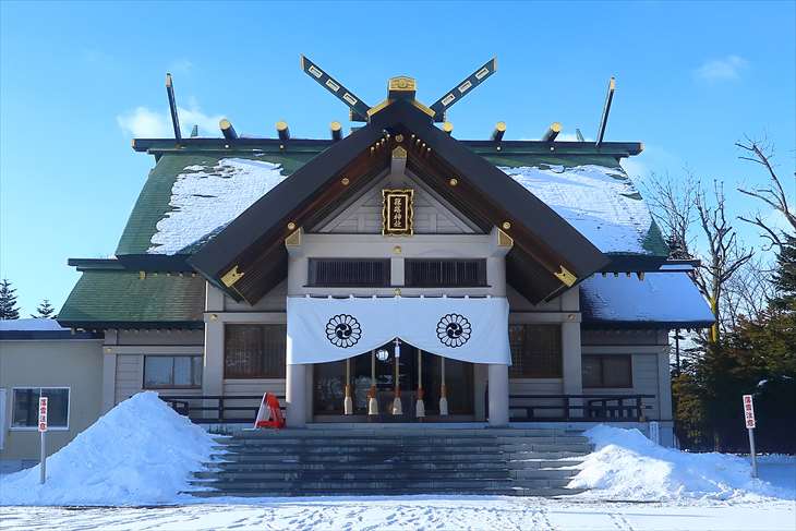 篠路神社 本殿 冬