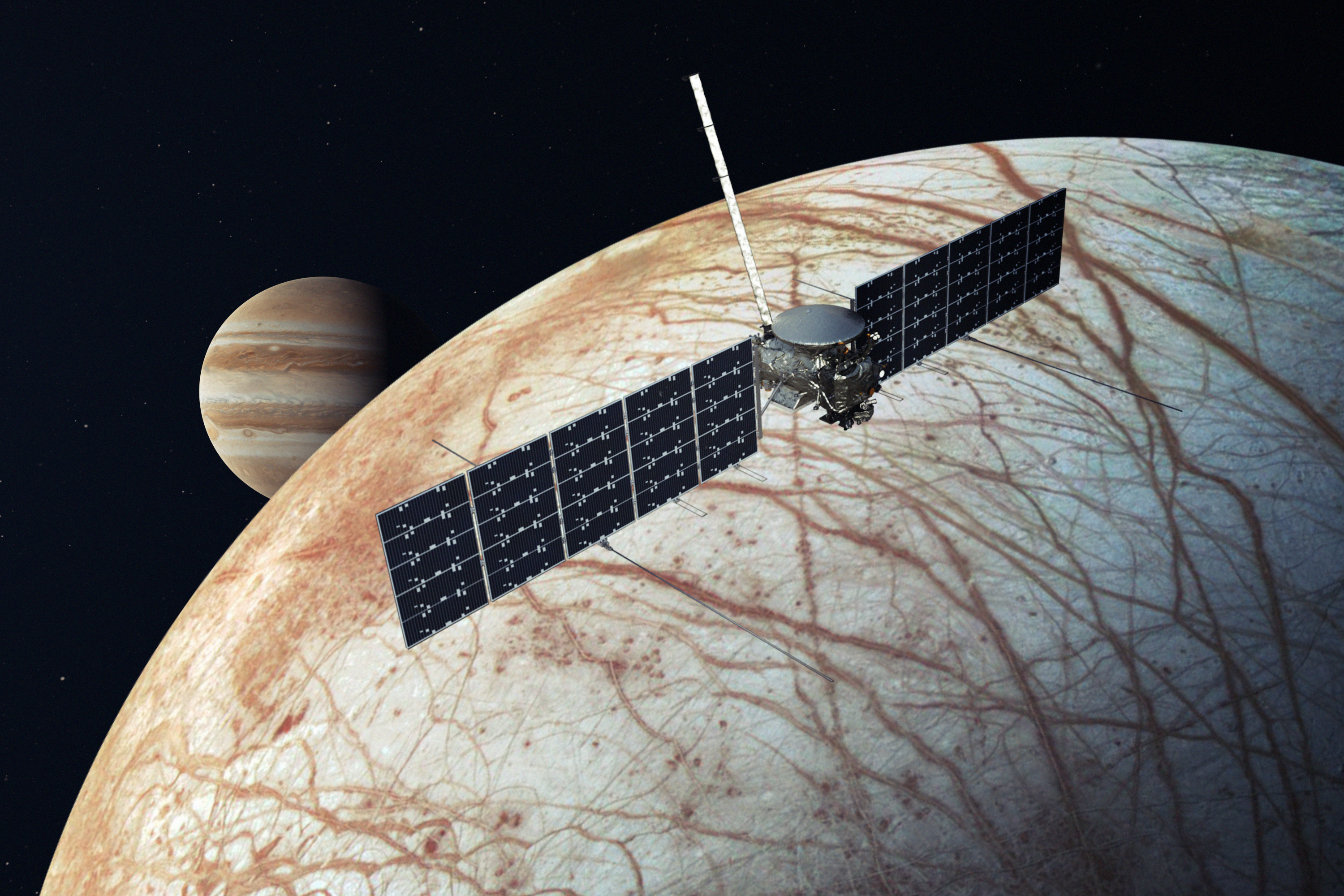 Artist's rendering of NASA's Europa Clipper