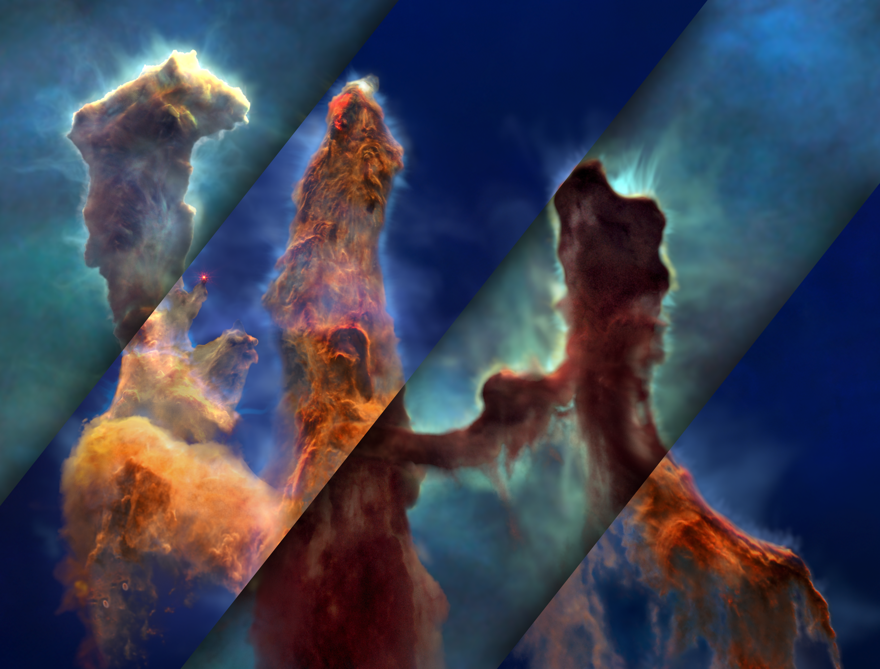 Pillars of Creation Star in New Visualization from NASA’s Hubble and Webb Telescopes