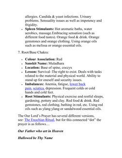 allergies. Candida & yeast infections. Urinary 
problems. Sensuality issues as well as impotency and 
frigidity. 
 Spleen St