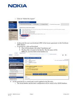 Jan 2019 – 3DB19433AAAA 
10 / 33 
<Public> 
© Nokia 2019 
 
o Click on “Submit the request”  
 
o At this point the user ca