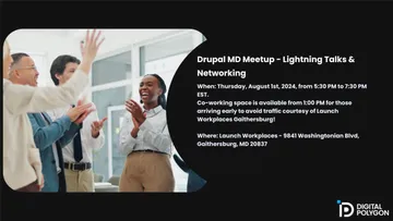 Drupal DC/Maryland: WE'RE BACK! - Lightning Talks & Networking cover photo