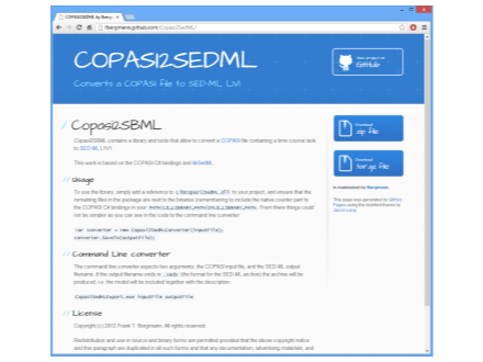 Copasi2SedML