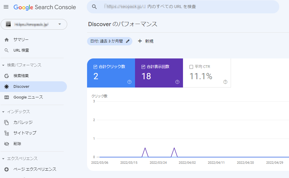 サーチコンソールのdiscoverレポート