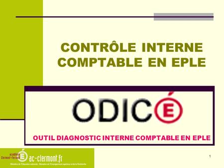 CONTRÔLE INTERNE COMPTABLE EN EPLE