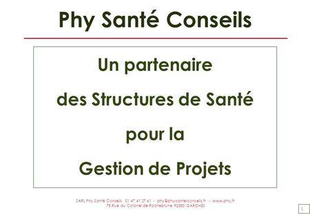 des Structures de Santé