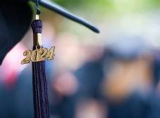 tassel hanging off mortarboard