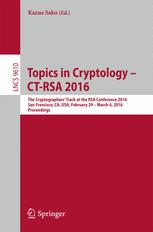 eBook: Topics in Cryptology - CT-RSA 2016