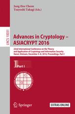 eBook: Advances in Cryptology – ASIACRYPT 2016