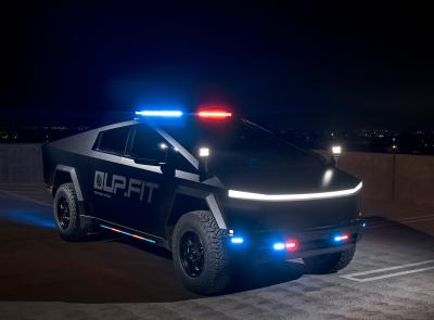 Tesla Cybertruck police car - front