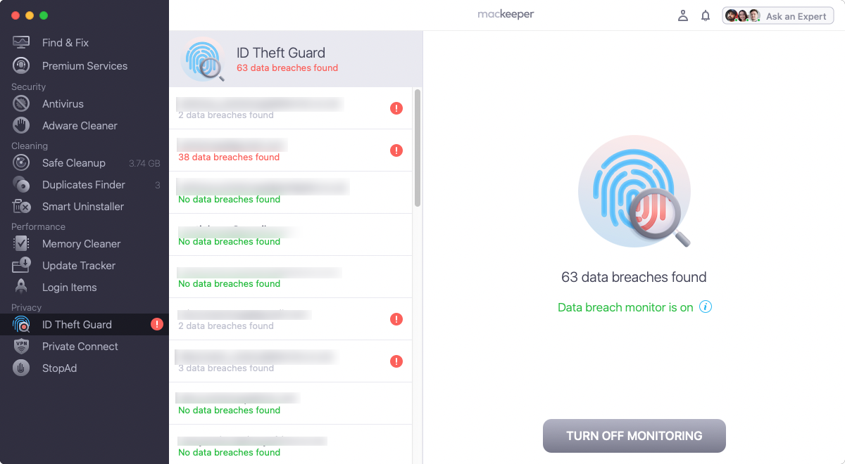 mackeeper id theft guard