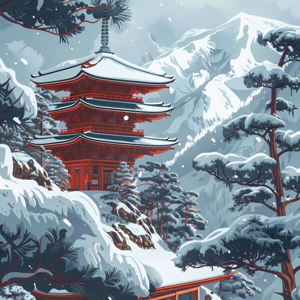 Meditation Music Zone|Temple in the Snow: Tibetan Sound Healing Music and Winter Nature Sounds for the Soul