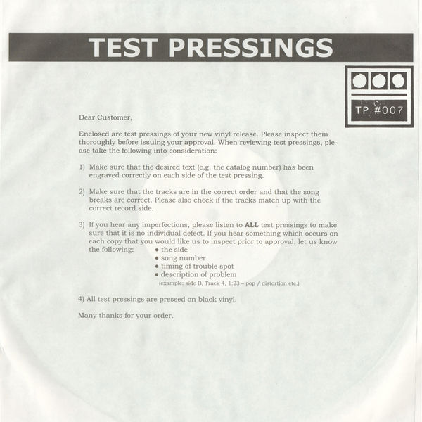 Demdike Stare|Testpressing#007