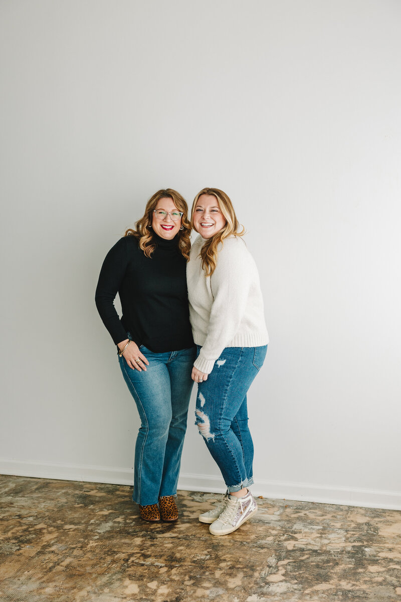 Melissa and Corry  standing and laughing