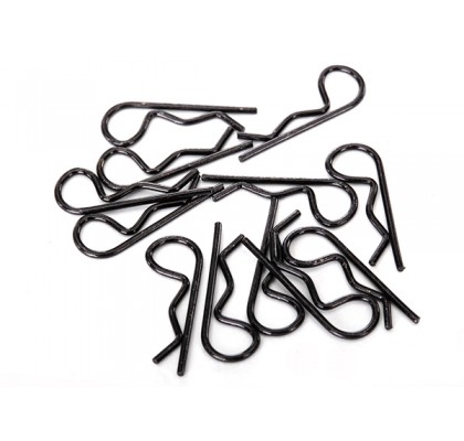 Black Body Clips (12) (Standard Size)