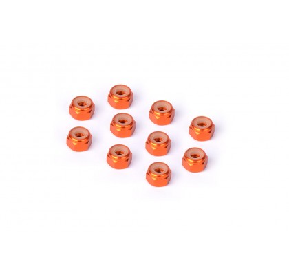 Alu Nut M4 - Orange (10)