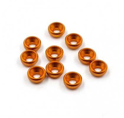 Alu Countersunk Servo Shim - Orange (10)