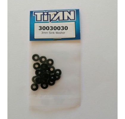 Alu Countersunk Shim - Black (10)