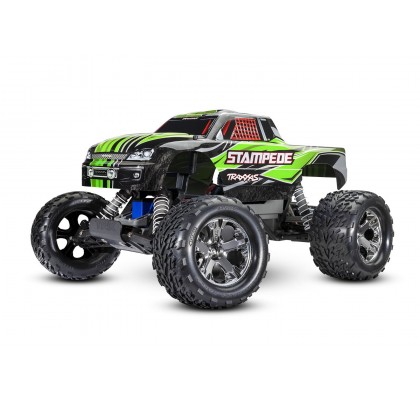 2wd Stampede RC Monster Truck® - Green with USB-C Charge Adaptor