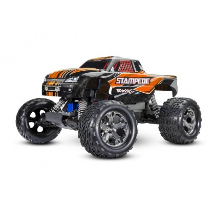 2wd Stampede RC Monster Truck® - Orange with USB-C Charge Adaptor