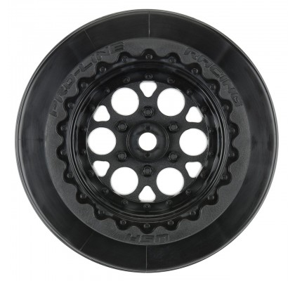 1/10 Showtime+ Wide Rear 2.2"/3.0" 12mm Drag Wheels (2) Black