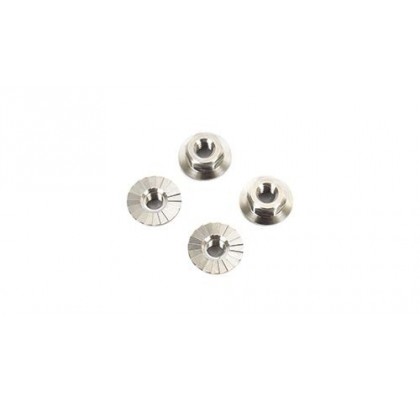 Titanium 4mm Serrated Wheel Nut