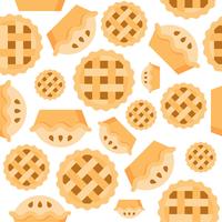 Pie Seamless pattern bakery product flat design vector