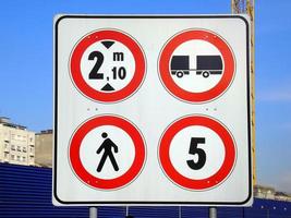 Many traffic signs photo