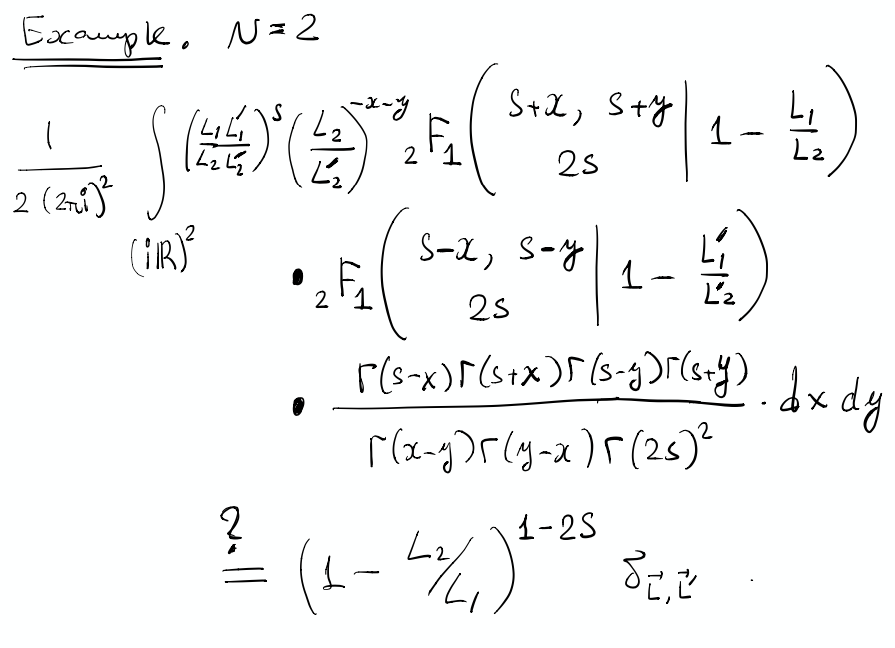 Conjectural orthogonality for N=2