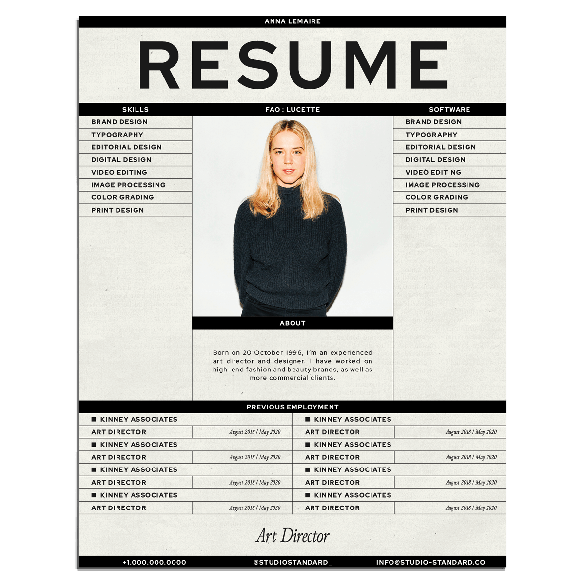 Lucette Resume Kit