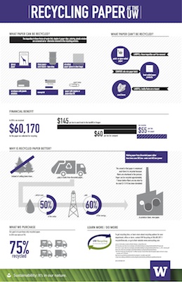 Paper recycling infographic