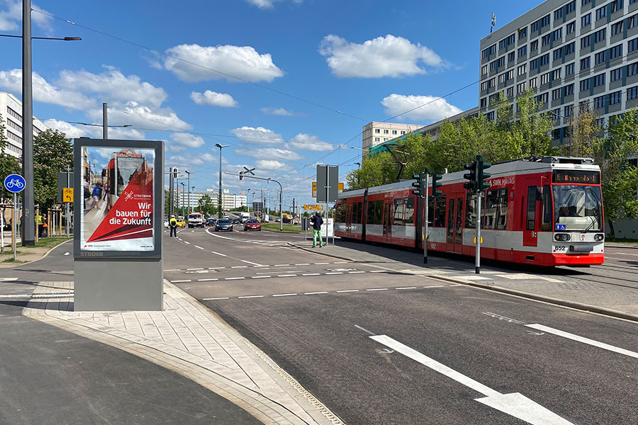 HAVAG-Umleitungen in Ammendorf aufgrund einer Baumaßnahme der Stadt