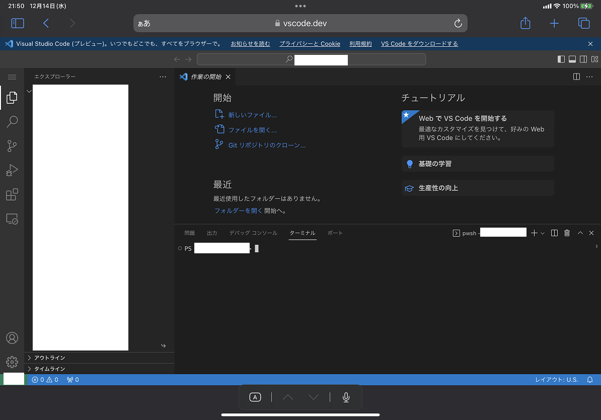 【2022年12月時点の最適解】iPadでVS Codeを利用する - Remote Tunnels