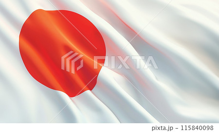 波打つ日本の国旗 日の丸 Generative AI 波打つ日本の国旗 日の丸 Generative AI 115840098