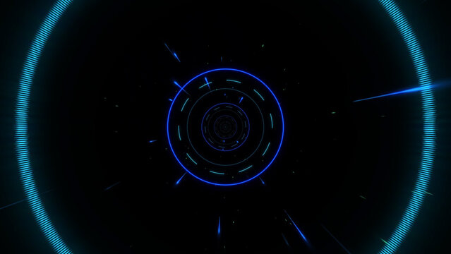 HUD Tunnel Loop Background 4K 1:1 16:9 9:16