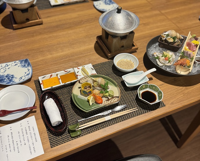 リニューアルした「隠岐プラザホテル」での夕飯