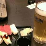 しゃぶ葉 - お寿司も食べ放題♪        生ビール 540円