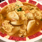 Bamiyan Aichi Yatomi Ten - 餃子博覧会限定の甘辛ラーメン。赤からを思い出させてくれるラーメンです笑