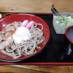 Takasato An - 温泉玉子入り蕎麦。