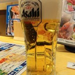 Kita Sakaba Hachioji - 生ビールはスーパードライ通常350円がタイムサービスで198円