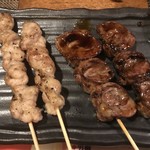 鶏料理と鍋のお店  駆け出し - ☆せせりとハツ。鶏の旨味と食感が素敵♪