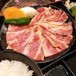 安楽亭 - 満腹カルビ定食150‼️