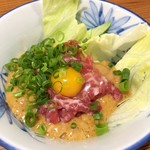 大阿蘇 - ★納豆を頼むと馬肉入りでした。これも美味い！