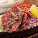 Motsu-nabe Sosaku Ichiba Hanzomon Oobu Ekimae Ten - ハラミステーキ　８００円