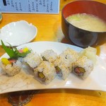 Seafood Izakaya Hidebo - とろたく巻き、あら汁