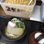 Harimaya - じゃこ天うどん450円＆たわらおにぎり80円