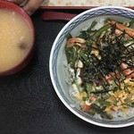 Root Katsura - 81のタカシ隊員は『山菜丼』やら・・・
                      山菜の卵とじ的なのがのってる丼・・・
                      
                      うーーー俺なら絶対食わないヤツ・・・
                      
                      タカシ曰く美味かったそうです。
                      
                      知らんけど。
                      
                      
                      