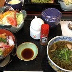 Tonki - ミニちらし寿司セット  蕎麦の温かいの