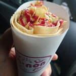 Crepe House an-non - ラズベリー450円＋トッピングコーンフレーク100円